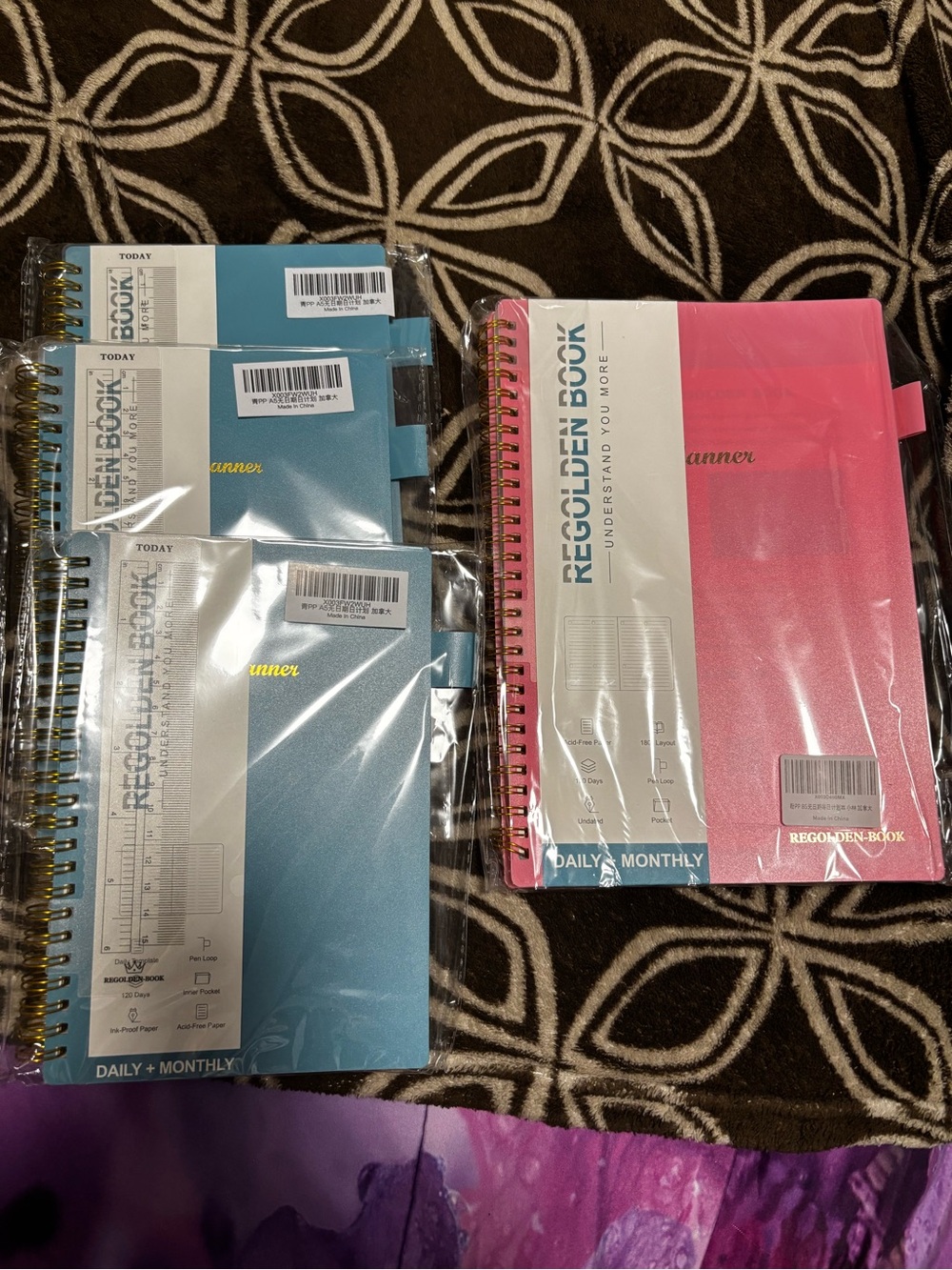Daily & Monthly Planner - Blue and Pink